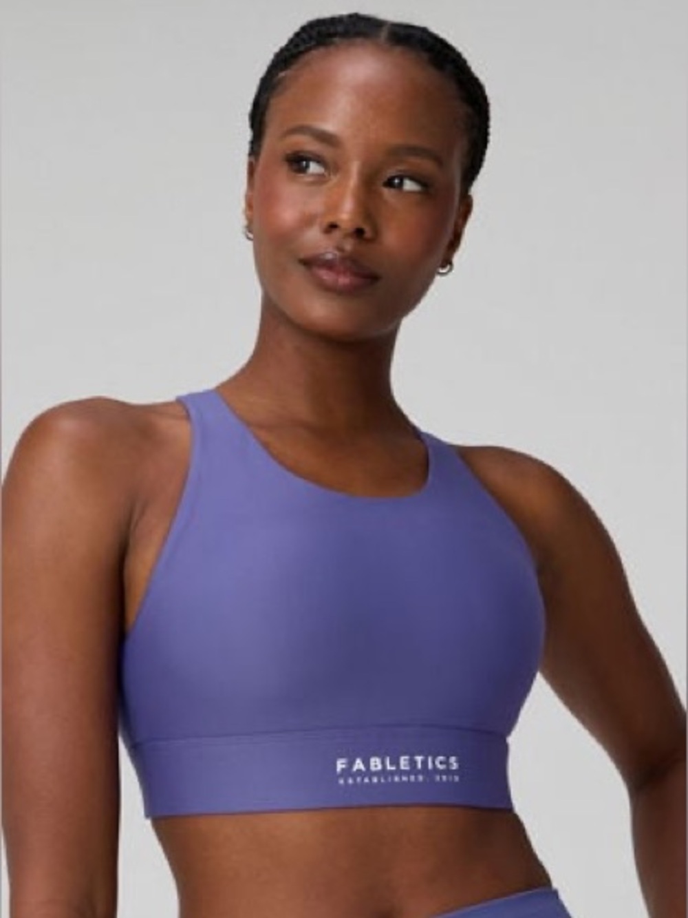 Fabletics No-Bounce High Impact Sports Bra in Velvet Dawn, Size M